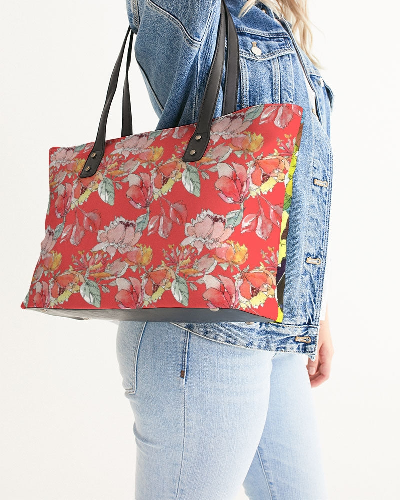 Double Sided Inked and Bright Orange Memory Lane Stylish Tote