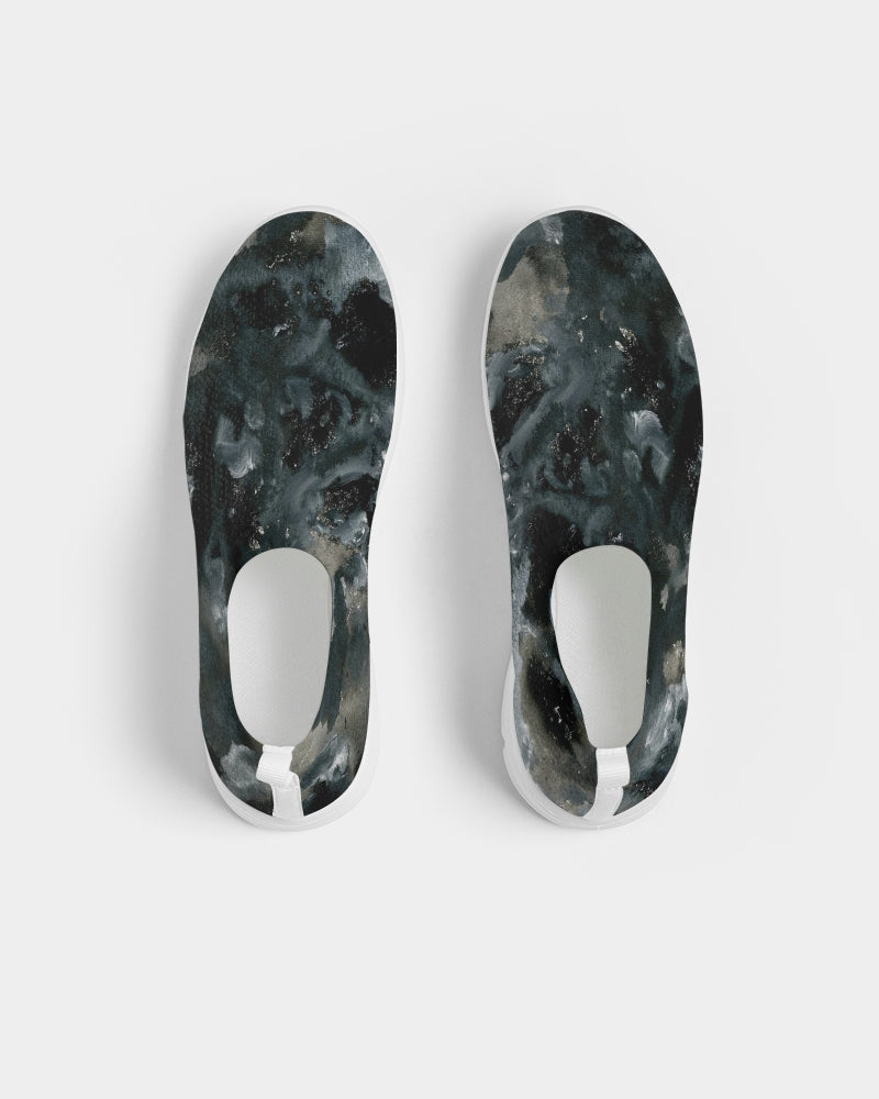 Black n White Camo Women's Slip-On Flyknit Shoe