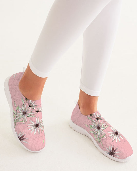 French Daisy - Blush Women's Slip-On Flyknit Shoe