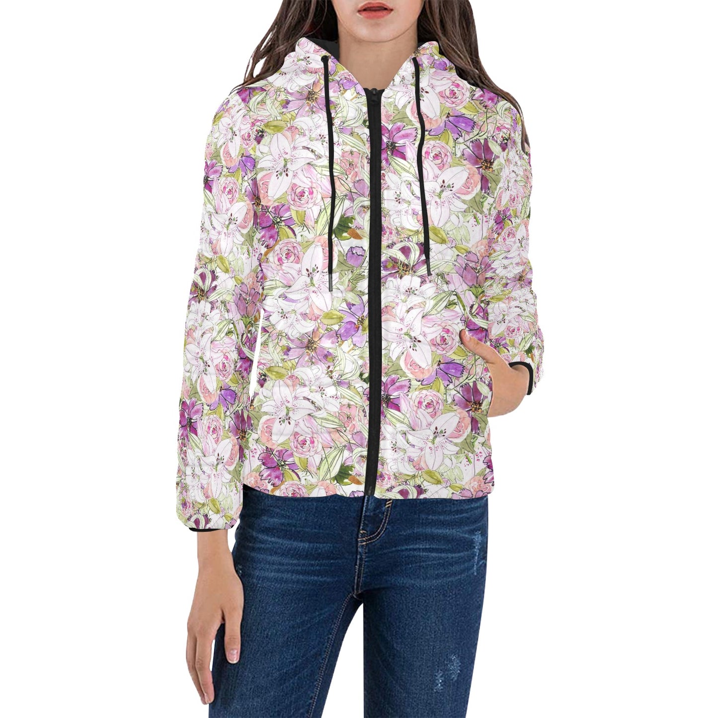 Magical Garden - Women's Padded Hooded Jacket