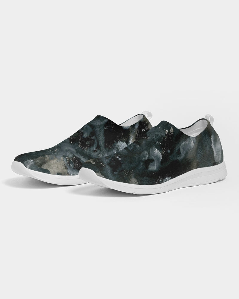 Black n White Camo Women's Slip-On Flyknit Shoe