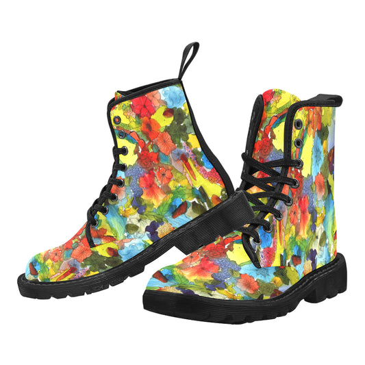 Inked Canvas Boots for Women