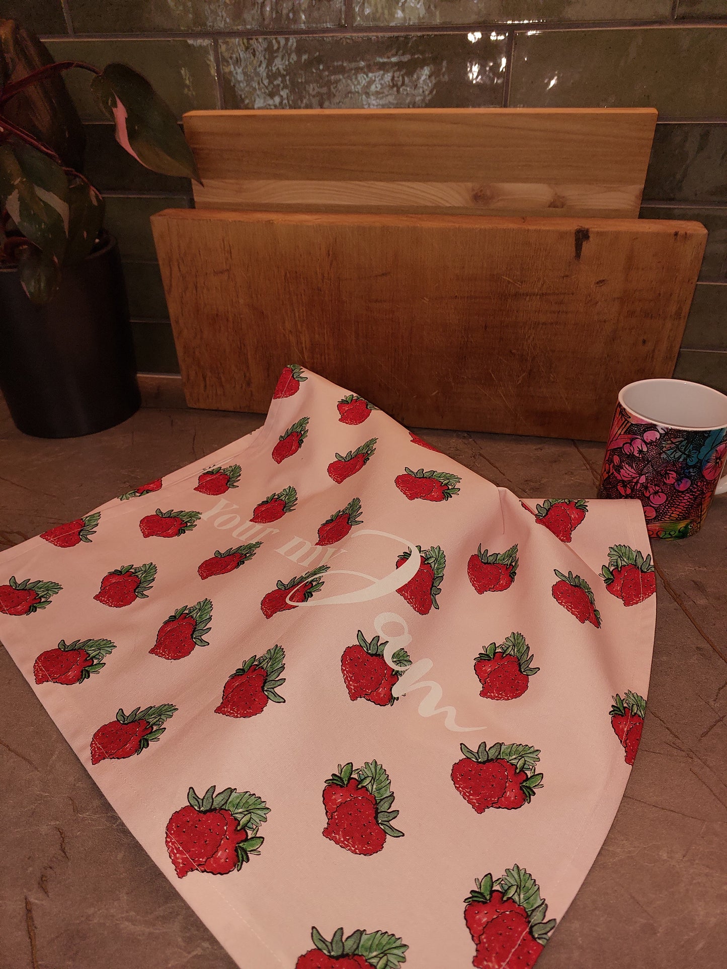Strawberry Fields - Canvas Cotton Tea Towel