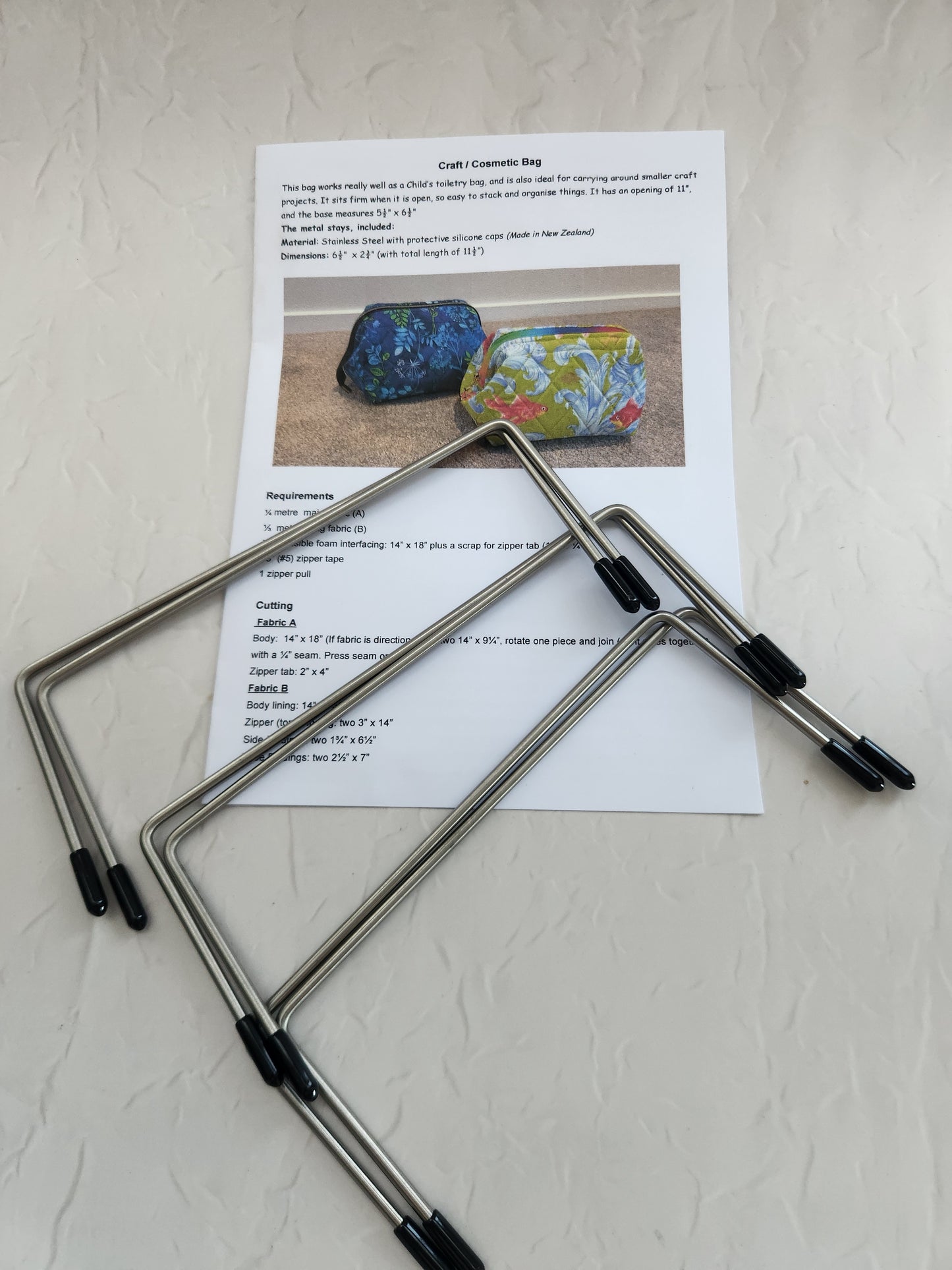 Debbie Adding Bag pattern and stays.  S M L XL