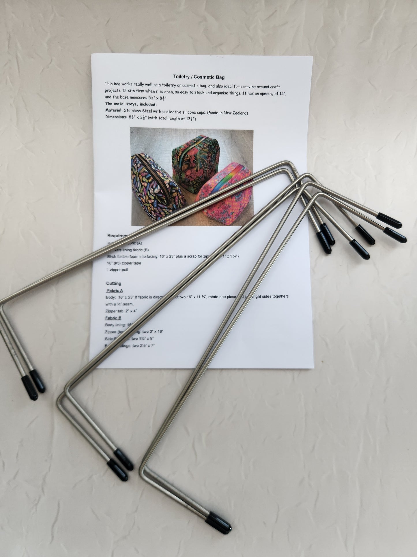 Debbie Adding Bag pattern and stays.  S M L XL