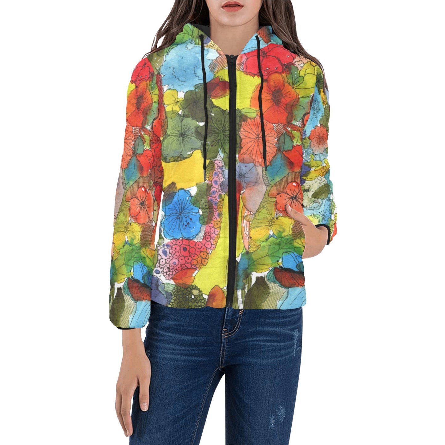 Inked Women's Padded Hooded Jacket