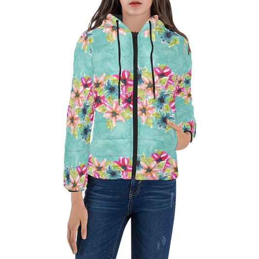 Tropical Bliss Women's Padded Hooded Jacket