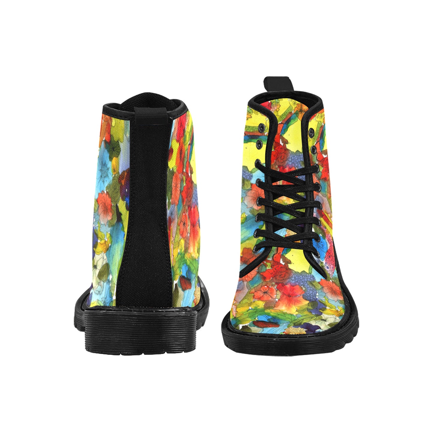 Inked Canvas Boots for Women