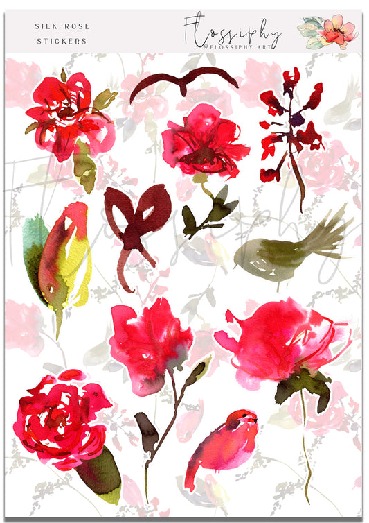 Silk Rose Stickers