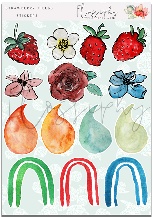 Strawberry Life Stickers