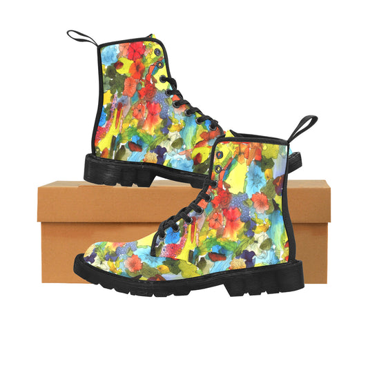 Inked Canvas Boots for Women