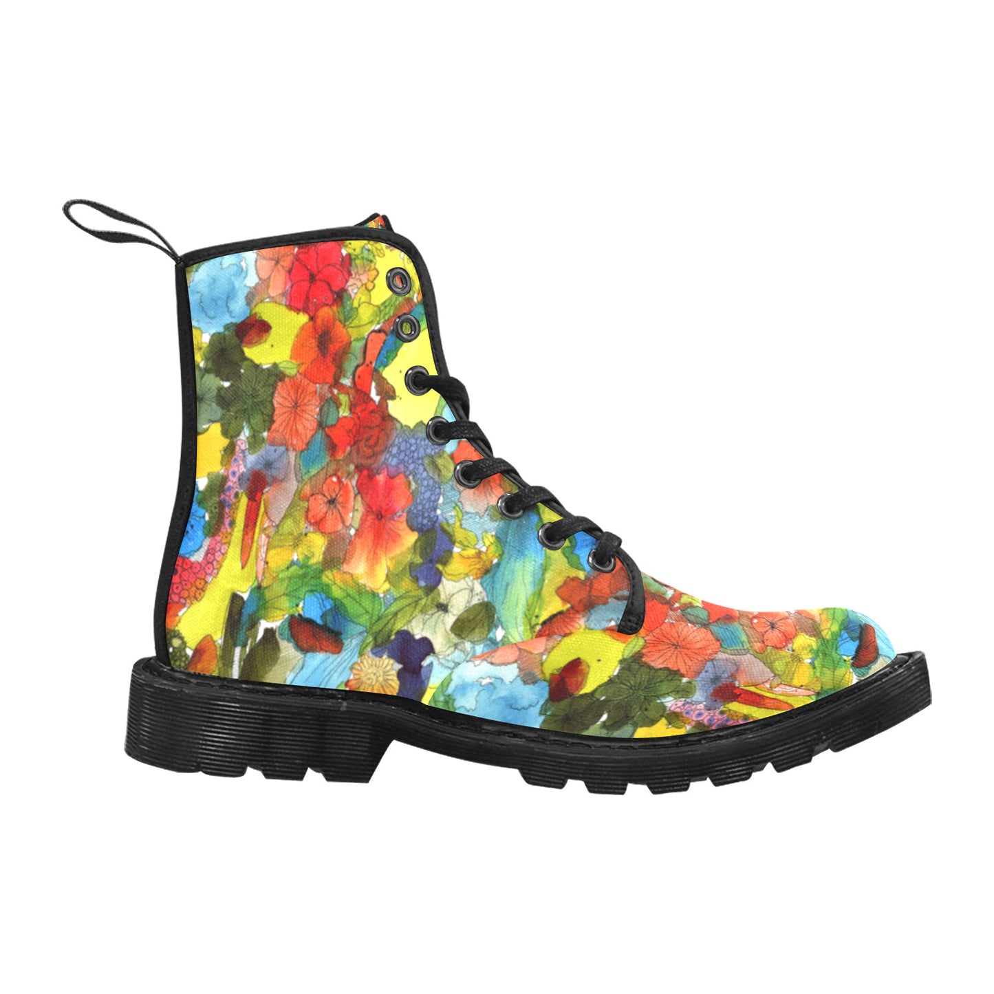Inked Canvas Boots for Women