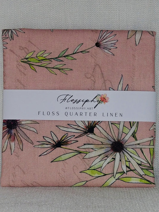 Floss Quarter Linen - Daisy a Day, blush