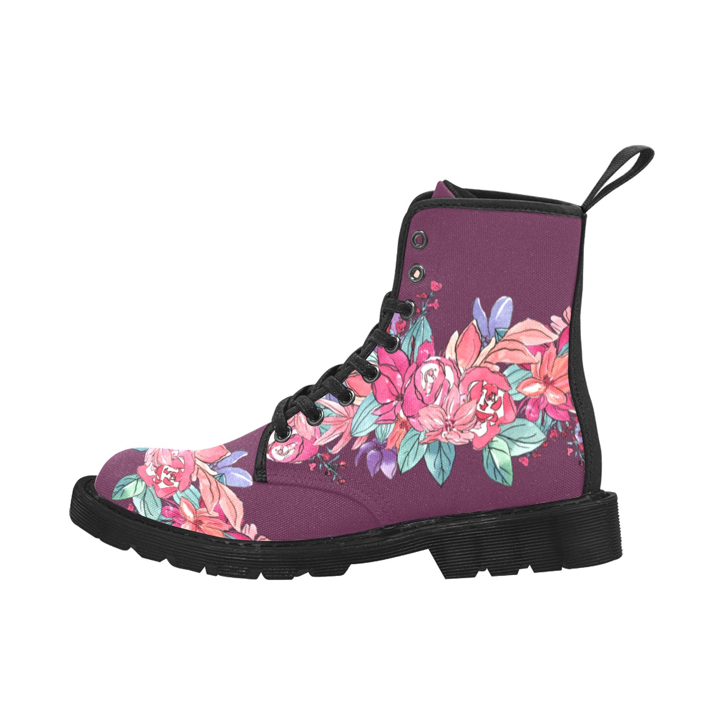 Flower Boarder - velvet Boots for Women