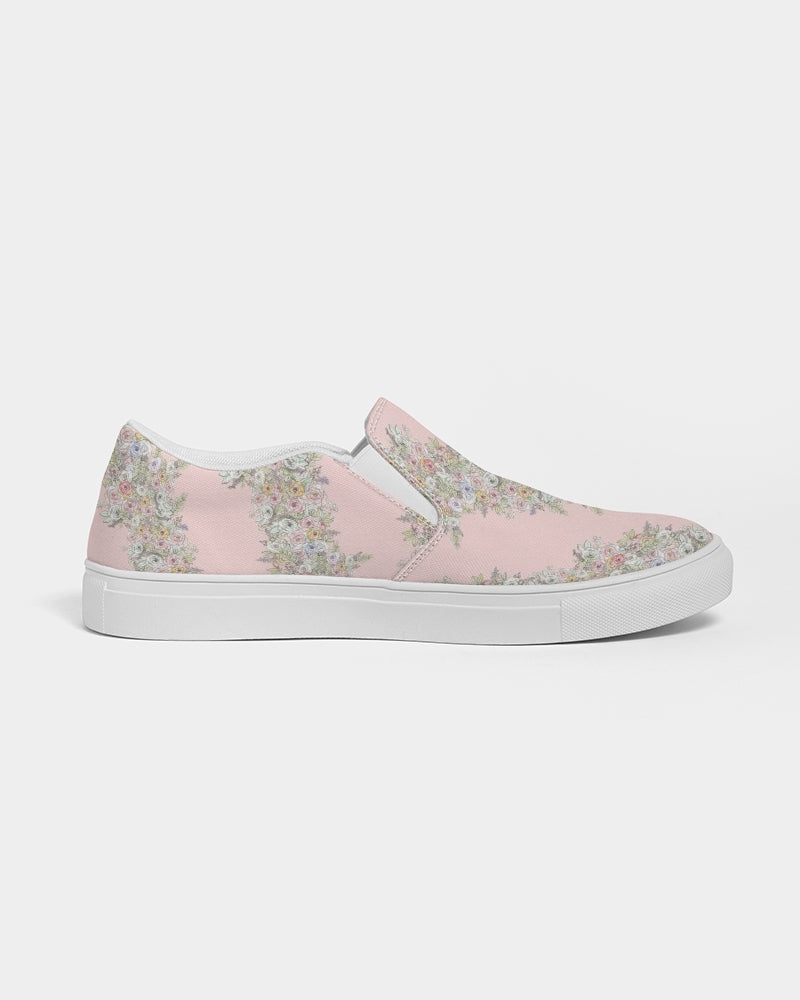 Floral Fence - blossom Women's Slip-On Canvas Shoe