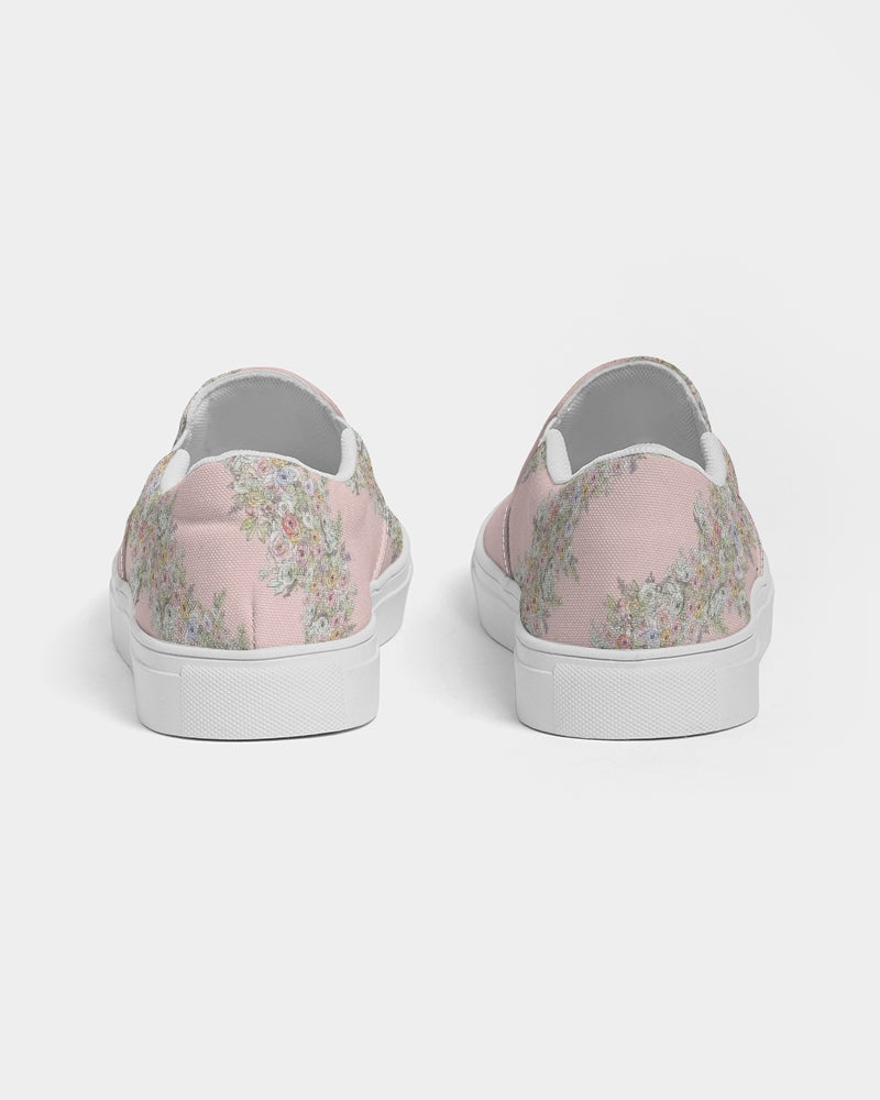 Floral Fence - blossom Women's Slip-On Canvas Shoe