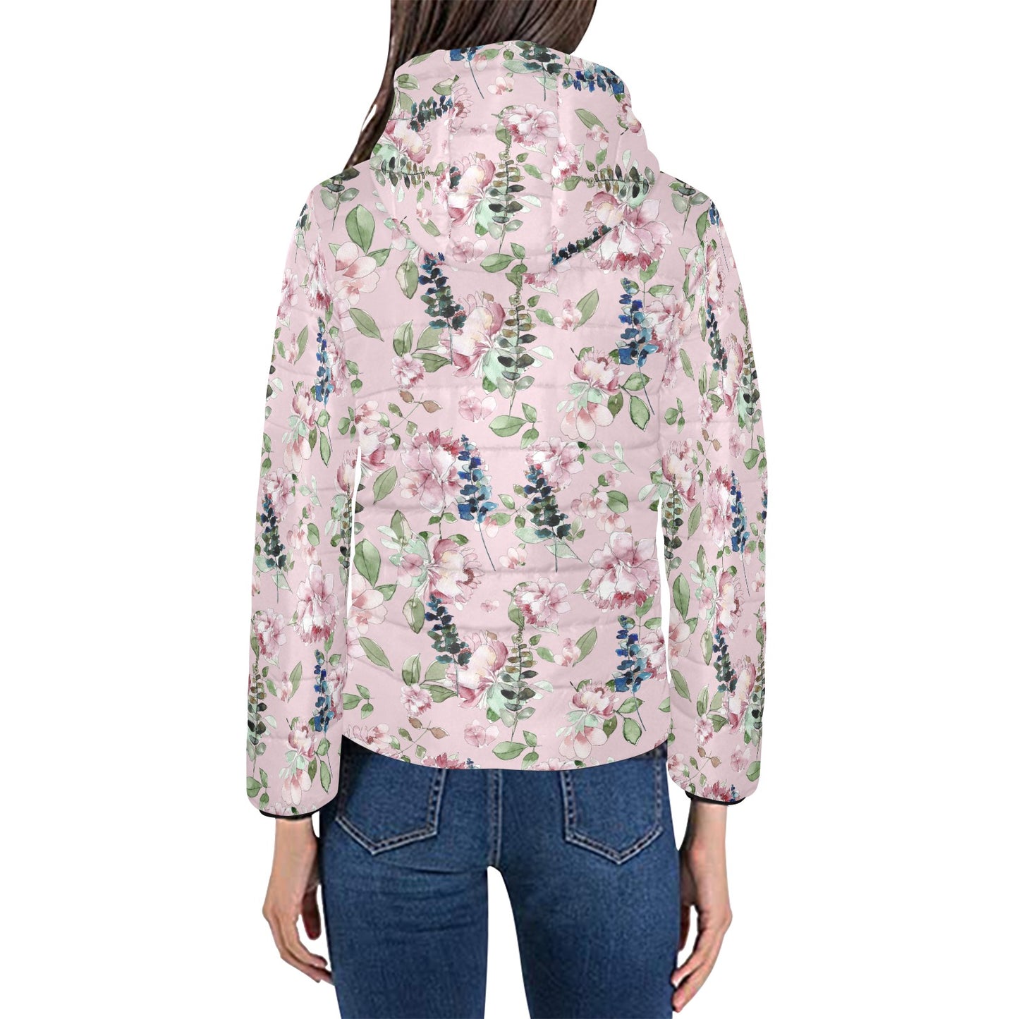 Indio Bouquet, blush - Women's Hooded Padded Jacket