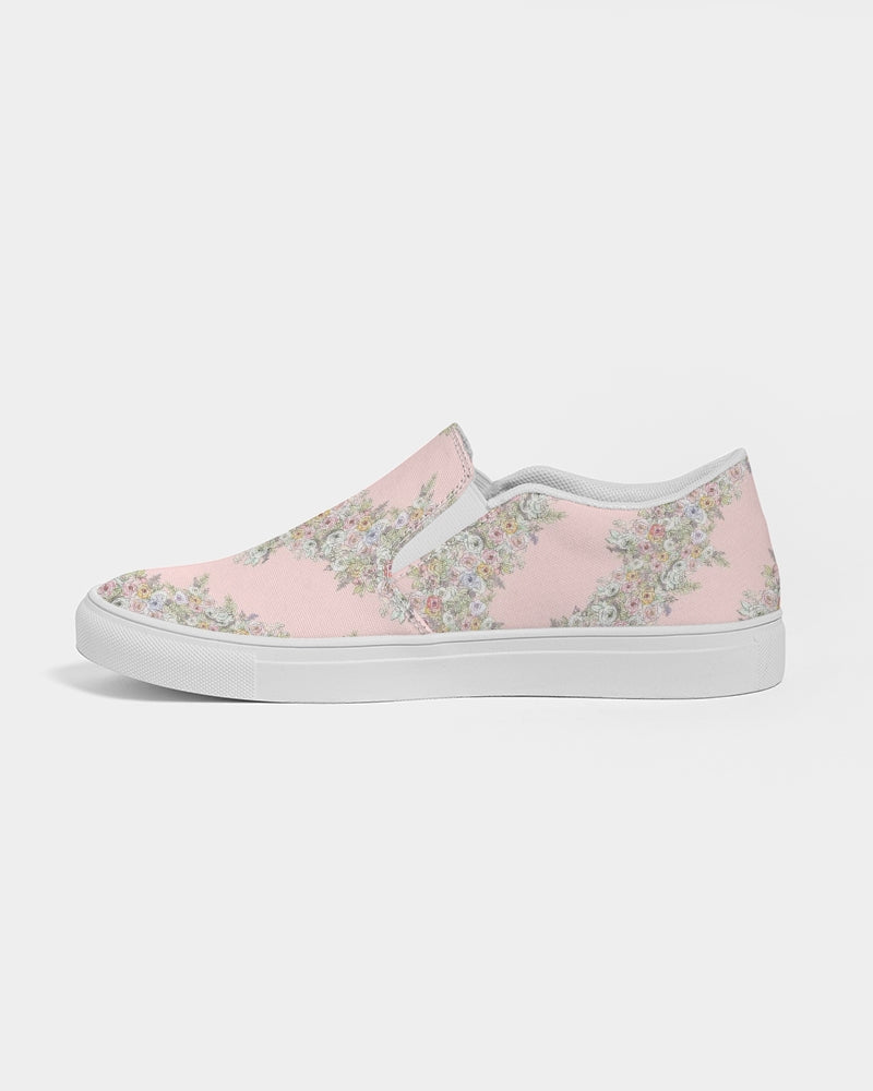 Floral Fence - blossom Women's Slip-On Canvas Shoe