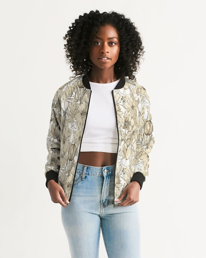 Women's floral sale print bomber jackets