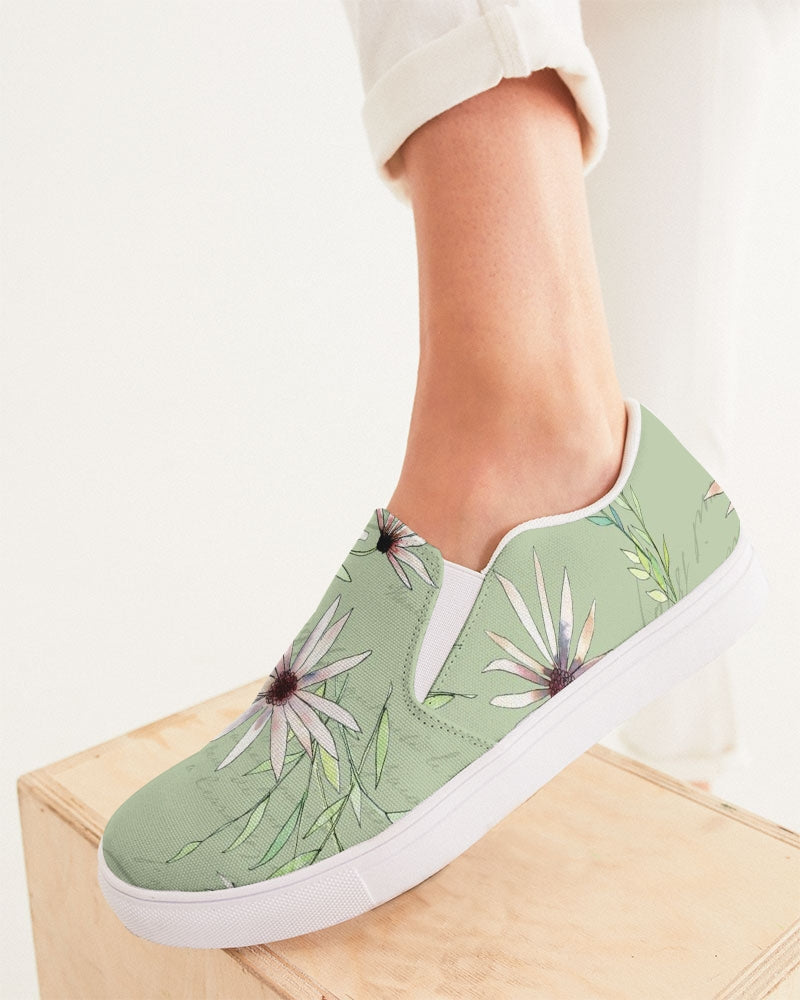 French Daisy - French Pear Women's Slip-On Canvas Shoe